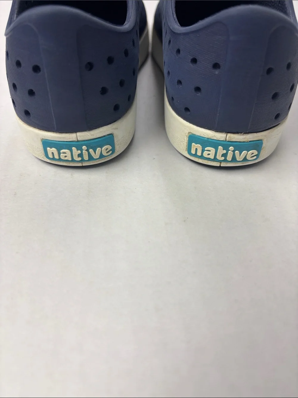 Native Shoes Jefferson Kids Blue & White Slip On Water Shoe Size J1